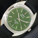 INDIAN VINTAGE HMT KOHINOOR RANKINIS VYRI&Scaron;KAS ŽALIASIOS SPALVOS Ciferblato LAIKRODIS a440925-4