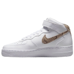 Nike Air Force 1 07 Mid Gyvatės ra&scaron;to Swoosh Moteri&scaron;ki kedai Balti Juodi Smėlio spalvos DD9625-101 35.5