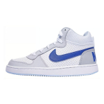 Nike Court Borough Oda Patogūs Universalūs Neslystantys Smūgius Sugeriantys Patvarūs Vidutinio Auk&scaron;čio Vaikų Batai Vaikų Batai Balti Mėlyni FB7177-141 36