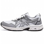 Asics Gel-Venture 8 Amortizuojantis At&scaron;okantis Audinys Sintetinė Oda Žemi Bėgimo Bateliai Moteri&scaron;ki Bėgimo Bateliai Pilki Balti 1012B637-100 37