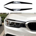 Blizgus juodas priekinio žibinto antakių vokų apvadas BMW 5 serijos G30 525i 530i 2017-23
