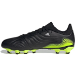 Adidas Copa Sense.3 Patogus universalus MG (Guminės trumpos smeigės) Patvarūs futbolo bateliai Vyri&scaron;ki futbolo bateliai Juodi žali FW6525 40