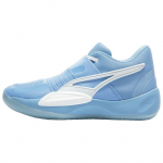 Puma Rise Nitro Elf Apvalus pir&scaron;tas Suvarstomi Audinio Neslystantys Patvarūs Vidutinio auk&scaron;čio Krep&scaron;inio bateliai Vyri&scaron;ki sportbačiai Mėlyni 378322-01 41