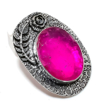 Rubinas(Imituojamas) Brangakmenis 925 sidabro papuo&scaron;alas pakabukas 2,05