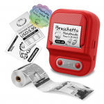 Ne&scaron;iojamas terminis etikečių spausdintuvas, suderinamas su Bluetooth, mini etikečių spausdintuvas su juostele smulkiam verslui, namams, mokyklai, biurui, brūk&scaron;niniam kodui žalia