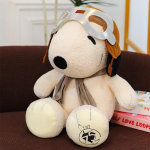 Pilotinis Snoopy pliu&scaron;inis žaislas Mieli akiniai &Scaron;unio lėlė Lėlė Vaikų draugas Pagalvė 35Cm 0.4kg