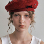 poesiedame BOW BERETĖ RAUDONA FREE