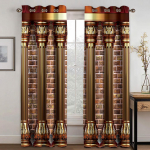 Prabangus musulmonų Ramadano festivalis Romos pa&scaron;tas Užuolaidos Langų Užuolaidos Svetainės miegamojo dekoravimui 2 vnt. Nemokamas pristatymas W60H60(CM)x2pcs&Grommet Top