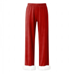 Women's fashionable casual solid color pants XL raudona