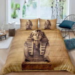 Faraono antklodės užvalkalas karalienės dydžio, Senovės Egipto genties antklodės užvalkalų rinkinys berniukams, Egipto piramidės, egzoti&scaron;ko stiliaus poliesterio patalynės rinkinys 70x133cm 2pcs