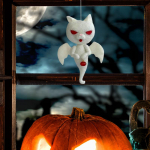 Helovino automobilio pakabukas Automobilio salono dekoracija Vaiduoklio katė Dekoratyviniai automobilio papuo&scaron;imai Rankų darbo veltinio automobilio pakabukas Mielas Helovinas United States