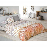 Housse de Couette - PIERRE CARDIN - Vail-lit 90 cm - R&eacute;versible en couleur - 50% coton, 50% polyester oranžinė