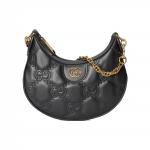 Gucci GG Matelass&eacute; Auksinis Logotipas Grandinėlė Drobės Kuprinė Odinė Pečių Rankinė Moteri&scaron;ka Pečių Rankinė Juoda 739736-UM8IG-1000 Basic Set (Bag+Dust Bag)
