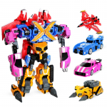 5 IN 1/4 IN 1 Mini Force Transformuojantis Robotas į Automobilį Žaislai Veiksmo Figūrėlės MiniForce X Modeliavimo Lėktuvas Transformacija Automobilio žaislas black