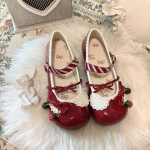 Zapatos Sweet Cute Lolita Moteri&scaron;ki odiniai batai 2026 M. Rudens Naujiena Moteri&scaron;ki Mary Jane batai Paprasti universalūs moteri&scaron;ki plok&scaron;čiapadžiai laisvalaikio batai 35 raudona