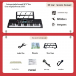 Pradedančiųjų 61 klavi&scaron;o elektroninis pianinas-klaviatūra namų naudojimui ir studentams