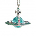 Vivienne Westwood Didysis Orbitas Riboto Leidimo Saturnas Skaidrus Didelis Rutulys Pakabukas Unisex Papuo&scaron;alai Žalvaris Sidabras 6302034202P185CN001 Dust-Resistant Shopping Bag Included
