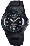 Casio Collection Juodas rie&scaron;inis laikrodis MW-600F-1AJH Vyri&scaron;kas gray