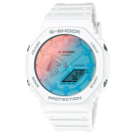 CASIO vyri&scaron;kas mėlynas laikrodis GA-2100TL White Strap gray