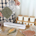 Vakuuminio sandarinimo ma&scaron;ina - maisto vakuuminio sandarinimo ma&scaron;ina - automatinė maisto vakuuminio sandarinimo ma&scaron;ina maisto konservavimui, sandarinimo pakavimo sistema - nemokama 20 Vac Free Size balta