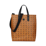 MCM Visetos Didelė rankinė-tote, Konjako spalvos monogramos odinė rankinė su nuimamu dirželiu, kasdieniam važiavimui į darbą, verslo kelionėms, apsipirkinėjimui MMTCSKC01CO001 Basic Set (Bag+Dust Bag)