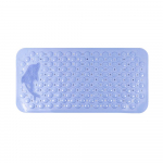 Silikoninis pasaulis vonios kambario neslystantis kilimėlis PVC du&scaron;o kilimėlis nuo kritimo delfinų masažo siurbimo puodelis su nutekėjimo anga 70CMx35CM &scaron;viesiai mėlyna spalva
