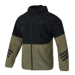 Adidas Future Icons Vėjuota striukė Mados megzta Vėjui atspari Laisvalaikio treniruočių striukė Vyri&scaron;ka striukė Juoda Žalia JD4943 XL black
