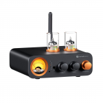 Fosi Audio MC331 Vakuuminio vamzdžio integruotas stiprintuvas su HiFi lentyniniu namų garso stereo galia, vintage VU matuokliu, prie&scaron;stiprintuvu, DAC, garsiakalbiu/3,5 mm