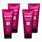 KERASYS Keramidų Kar&scaron;čio Pažeidimų Klinikinis Plaukų Kaukė 200ml x4 Atstatomoji Plaukų Priežiūros Kaukė