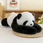 45 cm Svertinis mink&scaron;tas žaislas Panda pliu&scaron;as su itin ilgomis rankomis &Scaron;velnus apkabinamas svertinis pliu&scaron;as atsipalaidavimui Mielas lėlė ant lovos white