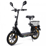 TWOFISH M5 Elite-E Suaugusiųjų Elektrinis paspirtukas 500W Variklis 14 colių Ratai 48V 13AH Baterija Sulankstomas E-paspirtukas Su Sėdyne juoda