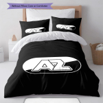 AZ Alkmaar logotipas Patalynės komplektas su antklode Antklodės užvalkalas Pagalvės užvalkalas Namų dekoracija Gimtadienio dovana (1 * antklodės užvalkalas + 2 * pagalvės užvalkalai, be &scaron;erdies) 135x200cm