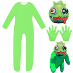 Roblox Rainbow Friends Cosplay Kostiumas Kombinezonas Kaukė Kostiumas Vaikams &Scaron;aliai Persirengti 140 žalia