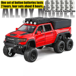 1:32 Dodge Tyrannosaurus RAM TRX Visureigis Pikapas Lydinio Automobilio Modelis Garsas Ir &Scaron;viesa Atgal Traukiamas Vaikų Žaislas Kolekcionuojami