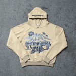 Broken Planet Streetwear Džemperio Rinkinys Su 3D Pūstu Spaudiniu Laisvo Kirpimo Medvilninis Džemperis Vyrams Large gray