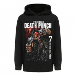 &bdquo;Five Finger Death Punch&ldquo; metalo roko estetiniai megztiniai, gotikiniai megztiniai &bdquo;Harajuku Streetwear&ldquo; su gobtuvu unisex 3XL black