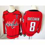 Vyri&scaron;kas retro siuvinėtas ledo ritulio mar&scaron;kinėlis komandos uniforma treniruočių mar&scaron;kinėlis su žaidėjo pavarde Ovechkin Wilson XXXL Chest 60cm