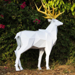 100/150cm Kalėdinis elnio modelis Origami 3D Popieriaus gaminys Namų praėjimas &Scaron;ventės dekoracija Kambario dekoracija Stalo dekoratyvinis menas Rankų darbo D 100cm balta