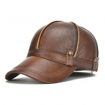 [NORTHWOOD]Natūralios karvės odos beisbolo kepuraitė vyrų žieminė vyri&scaron;ka &bdquo;snapback&ldquo; žieminė sunkvežimio kepurė tėvo kepurė 56-60cm kava