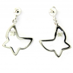 Les Tr&eacute;sors De Lily [G7837] - Boucles Argent 'Papillon'