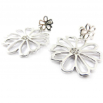 Les Tr&eacute;sors De Lily [J4032] - Boucles Cr&eacute;ateur 'Flora' argent&eacute; sidabras