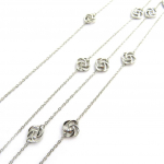 Les Tr&eacute;sors De Lily [M9332] - Collier Cr&eacute;ateur 'Rosa Romantica' argent&eacute; sidabras