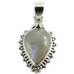 Les Tr&eacute;sors De Lily [Q5683] - Pendentif Argent 'Heaven' pierre de lune - 17x15 mm