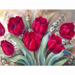 Deimantinis paveikslas Deimantinis siuvinėjimas Kalnų kri&scaron;tolas Mozaika Paveikslėlis Gėlė Tulpė deimantas Namų dekoras 20X30CM