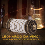 Leonardo da Vinci kodo žaislas, metalinis kriptografinis spynos, vestuvių dovanų žiedas Valentino dienos dovanų lai&scaron;kas
