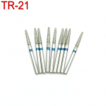 10 vnt Dental Diamond FG didelės spartos kapos, skirtos poliruoti ir i&scaron;lyginti dantų kapas 1,6 mm TR-21 odontologo įrankis TR-21