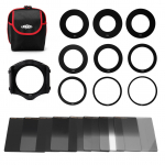 Kvadratinis neutralaus tankio filtrų rinkinys ND2+4+8+16 filtrų rinkinys su žiedo adapteriu ir filtro laikikliu