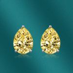 BELLA BOX S925 Sidabriniai adatiniai kriau&scaron;ės formos kirpimo emuliacija deimantiniai vandens la&scaron;ai auskarai moteri&scaron;ki Caibao auskarai vakarėlio aksesuarai mėlyna