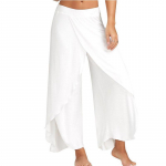 SCIONE Kelnės Moteri&scaron;kos mados Sporto fitneso jogos kelnės plačios kelnės 10 spalvų S balta