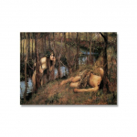 John William Waterhouse Vintage Wall Art Plakatas Magi&scaron;kas apskritimas, raganos drobės tapybos spaudinys Jason ir Medea paveikslėlis namų dekoravimui be rėmelio 21*30cm